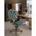 Офисное Кресло Руководителя Richman Венеция Мадрас Green India Wood М3 MultiBlock Зеленое