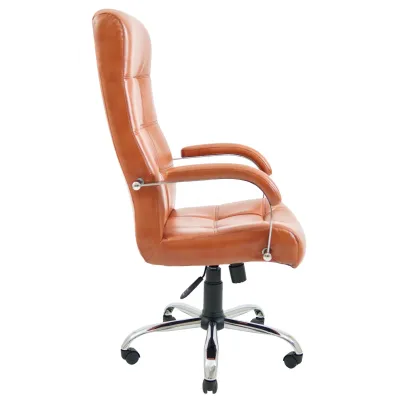 Офисное Кресло Руководителя Richman Вирджиния Титан Cognac Хром М1 Tilt Коричневое