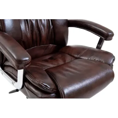 Офисное Кресло Руководителя Richman Калифорния Мадрас Dark Brown Хром М3 MultiBlock Коричневое