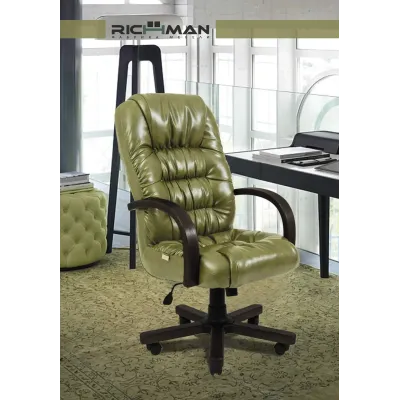 Офисное Кресло Руководителя Richman Ричард Мадрас Olive Wood М2 AnyFix Оливковое