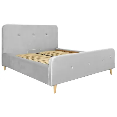 Кровать Двуспальная Richman Мишель Vip Wood 160 х 200 см Monolith 84 С дополнительной металлической цельносварной рамой Серая