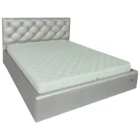 Кровать Двуспальная Richman Бристоль Comfort 180 х 200 см Zeus Deluxe Silver С подъемным механизмом и нишей для белья Серебристая Кровать Двуспальная Richman Бристоль Comfort 180 х 200 см Zeus Deluxe Silver С подъемным механизмом и нишей для белья Серебристая