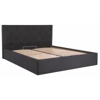Ліжко Двоспальне Richman Брістоль Comfort 180 х 200 см Місті Dark Grey З підйомним механізмом та нішою для білизни Темно-сіре Ліжко Двоспальне Richman Брістоль Comfort 180 х 200 см Місті Dark Grey З підйомним механізмом та нішою для білизни Темно-сіре