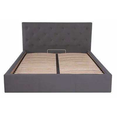 Ліжко Richman Брістоль VIP 120 х 190 см Місті Dark Grey З додатковою металевою цільнозварною рамою Темно-сіра