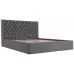 Кровать двуспальная Richman Кембридж Vip 180 х 190 см Мисти Dark Grey С дополнительной металлической цельносварной рамой Темно-серая