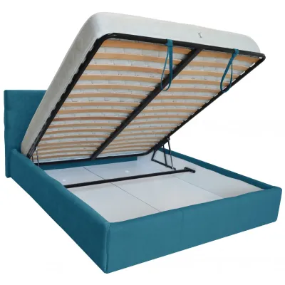 Кровать двуспальная Richman Манчестер Comfort 160 х 190 см С подъемным механизмом и нишей для белья Голубая Кровать двуспальная Richman Манчестер Comfort 160 х 190 см С подъемным механизмом и нишей для белья Голубая