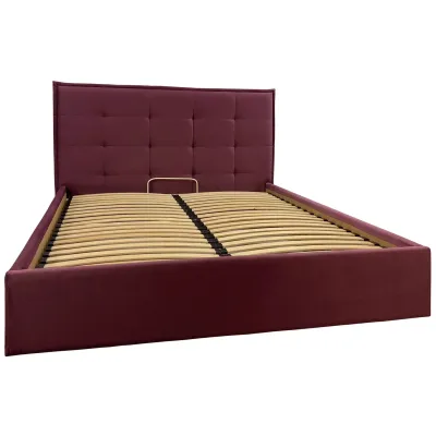 Кровать двуспальная Richman Моника Vip 180 х 200 см Missoni 28 С дополнительной металлической цельносварной рамой Бордовая Кровать двуспальная Richman Моника Vip 180 х 200 см Missoni 28 С дополнительной металлической цельносварной рамой Бордовая