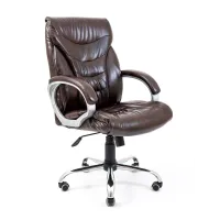 Офісне крісло керівника Richman Cagliari Титан Dark Brown Хром М1 Tilt Коричневе Офісне крісло керівника Richman Cagliari Титан Dark Brown Хром М1 Tilt Коричневе