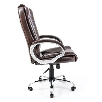 Офисное кресло руководителя Richman Калифорния Титан Dark Brown Хром М1 Tilt Коричневое Офисное кресло руководителя Richman Калифорния Титан Dark Brown Хром М1 Tilt Коричневое