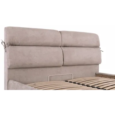 Ліжко двоспальне Richman Единбург Comfort 160 х 200 см Rosto 13 З підйомним механізмом та нішою для білизни Бежеве Ліжко двоспальне Richman Единбург Comfort 160 х 200 см Rosto 13 З підйомним механізмом та нішою для білизни Бежеве