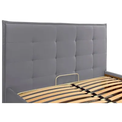 Кровать двуспальная Richman Моника Comfort 160 х 200 см Rosto 93 С подъемным механизмом и нишей для белья Серая Кровать двуспальная Richman Моника Comfort 160 х 200 см Rosto 93 С подъемным механизмом и нишей для белья Серая