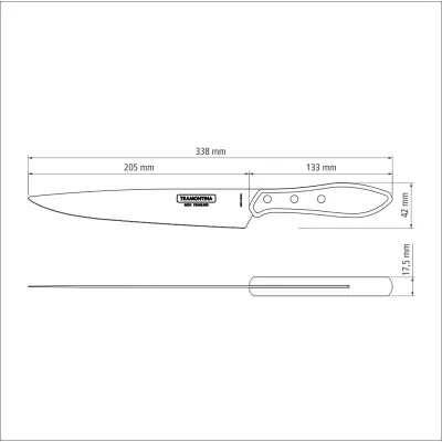 Нож для мяса Tramontina Barbecue Polywood 203 мм Коричневый (6629979) Нож для мяса Tramontina Barbecue Polywood 203 мм Коричневый (6629979)