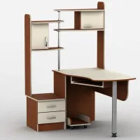 Стіл комп'ютерний Тиса Мебель Тиса-10 Яблуня Ваніль 1680x1200x1100 мм