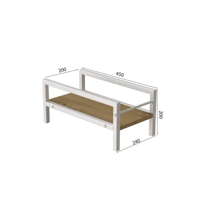 Підставка для системного блоку Ferrum-decor Нікі 21x24x45 Білий ДСП Дуб Артізан 16мм (NIK0013)