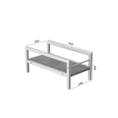 Підставка для системного блоку Ferrum-decor Нікі 21x24x45 Білий ДСП Бетон 16мм (NIK0014)