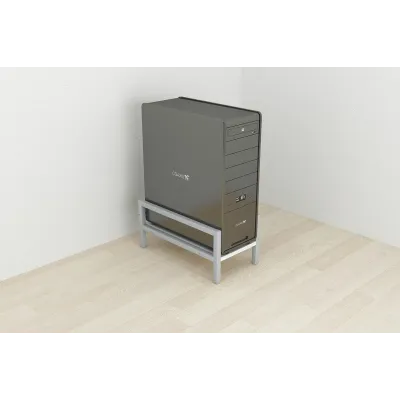 Підставка для системного блоку Ferrum-decor Нікі 21x24x45 Сірий ДСП Біле 16мм (NIK0015)