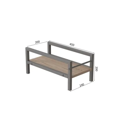 Підставка для системного блоку Ferrum-decor Нікі 21x24x45 Сірий ДСП Дуб Сан-Маріно 16мм (NIK0016)