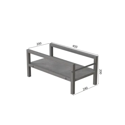 Підставка для системного блоку Ferrum-decor Нікі 21x24x45 Сірий ДСП Бетон 16мм (NIK0021)