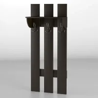 Вішалка настінна-5 Тиса Мебель Венге Молочний 25x60 см