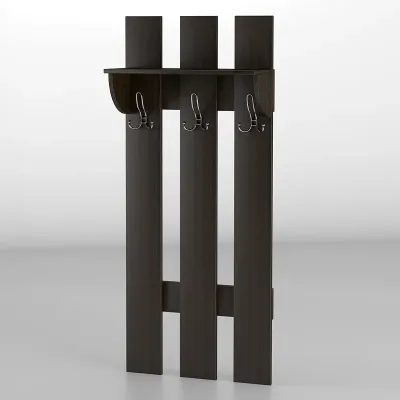 Вешалка настенная-5 Тиса Мебель Венге Молочный 25x60 см