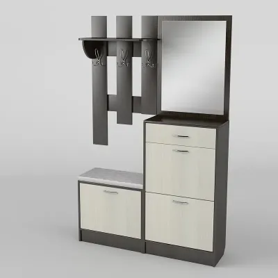 Передпокій Тиса Мебель-5 Венге Молочний 204.5x35x120 см