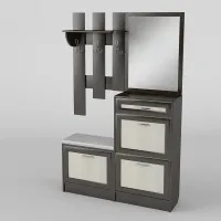 Прихожая Тиса Мебель-6 Венге Молочный 204.5x35x120 см