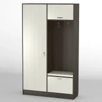 Прихожая Тиса Мебель-19 Венге Молочный 204.5x35x120 см