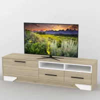 Тумба під телевізор Тиса Мебель ТВ-365 Дуб сонома Білий 48x44x180 см Тумба під телевізор Тиса Мебель ТВ-365 Дуб сонома Білий 48x44x180 см
