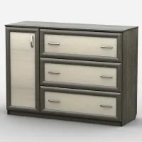 Комод Тиса Мебель АКМ-27 2 Венге Дуб молочный 90x60x120 см