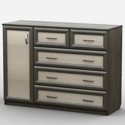 Комод Тиса Мебель АКМ-43 1 Венге Дуб молочний 90x45x120 см