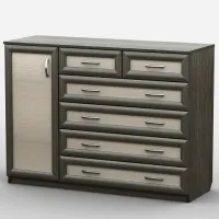 Комод Тиса Мебель АКМ-47 2 Венге Дуб молочний 90x60x120 см