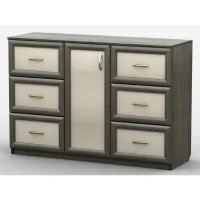 Комод Тиса Мебель АКМ-51 1 Венге Дуб молочний 45x90x140 см