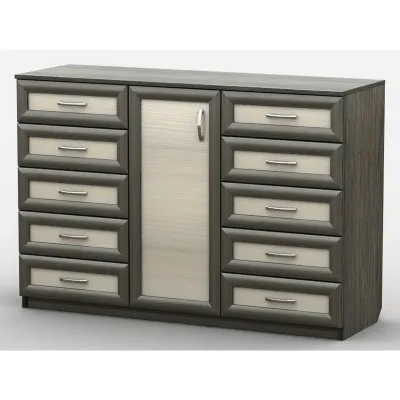 Комод Тиса Мебель АКМ-59 2 Венге Дуб молочний 60x90x140 см
