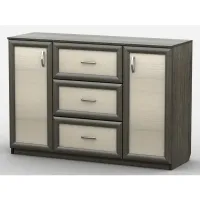 Комод Тиса Мебель АКМ-63 2 Венге Дуб молочний 60x90x140 см