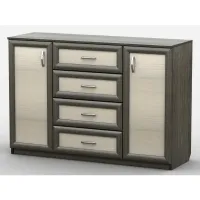 Комод Тиса Мебель АКМ-67 2 Венге Дуб молочный 60x90x140 см