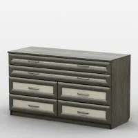 Комод Тиса Мебель АКМ-74 2 Венге Дуб молочний 90x60x120 см