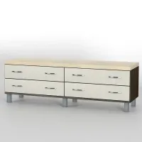 Комод прикроватный Тиса Мебель КП-104 Венге Дуб молочный 50x41x140 см Комод прикроватный Тиса Мебель КП-104 Венге Дуб молочный 50x41x140 см