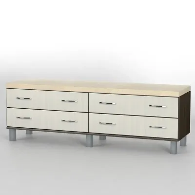 Комод приліжковий Тиса Мебель КП-104 Венге Дуб молочний 50x41x140 см