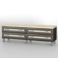 Комод приліжковий Тиса Мебель КП-105 Венге Дуб молочний 50x41x140 см