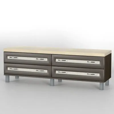 Комод приліжковий Тиса Мебель КП-105 Венге Дуб молочний 50x41x140 см
