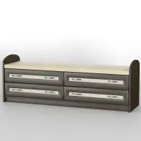 Комод приліжковий Тиса Мебель КП-107 Венге Дуб молочний 55x41x140 см