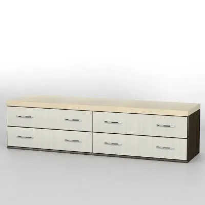 Комод приліжковий Тиса Мебель КП-108 Венге Дуб молочний 40x41x140 см