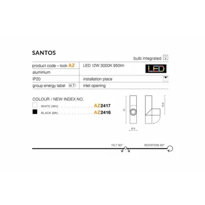 Трековый светильник AZzardo SANTOS TRACK AZ2925 Трековый светильник AZzardo SANTOS TRACK AZ2925