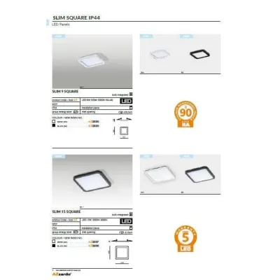 Точковий світильник AZzardo SLIM 15 SQUARE IP44 3000K AZ2836