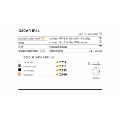 Точковий світильник AZzardo OSCAR IP44 AZ2692