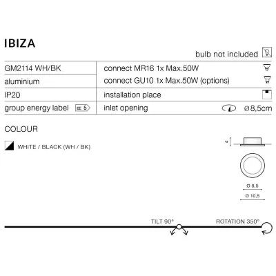 Точечный светильник AZzardo IBIZA AZ3532