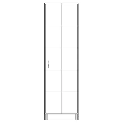 Шафа-Пенал Тиса Мебель ШС-602 Дуб сонома 205x35x60 см