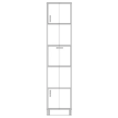 Шафа-Пенал Тиса Мебель ШС-406 Дуб сонома 205x35x45 см