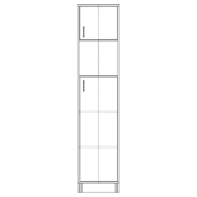 Шафа-Пенал Тиса Мебель ШС-408 Дуб сонома 205x35x45 см