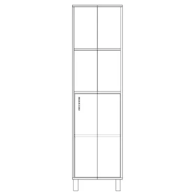 Шафа-Пенал Тиса Мебель ШС-415 Дуб сонома 166x35x45 см